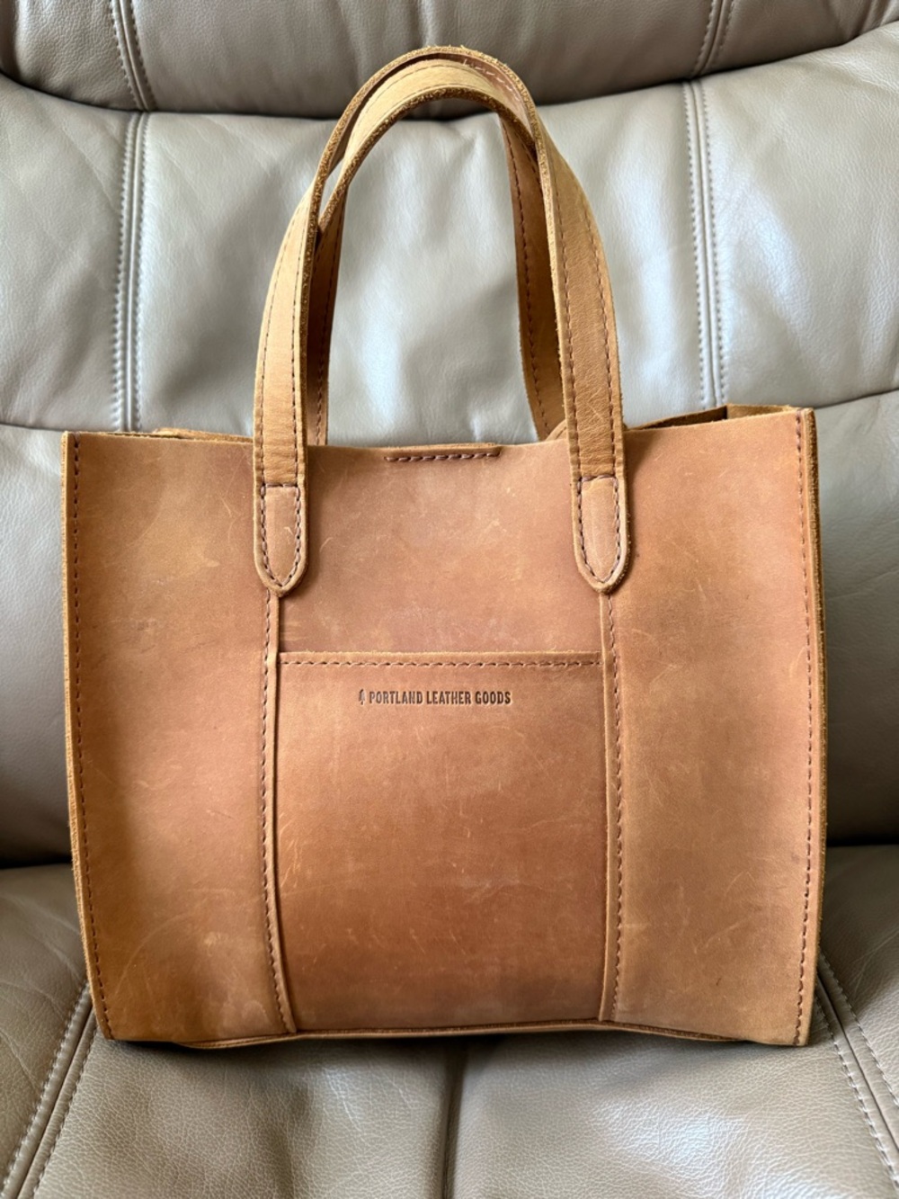 Portland Leather Goods Tan Leather Tote